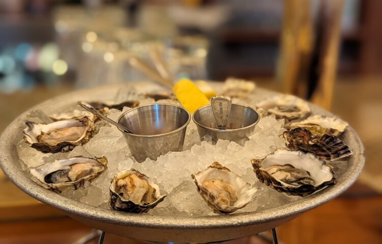 Publican Oysters on a half-shell at the bar